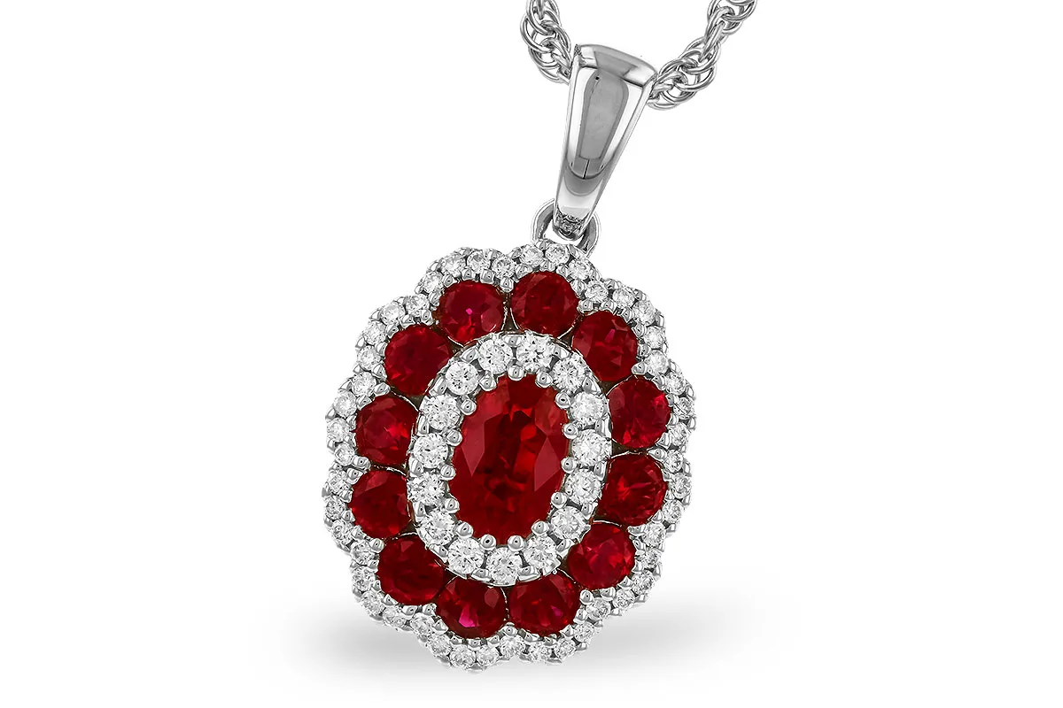 Ruby Necklace in white gold