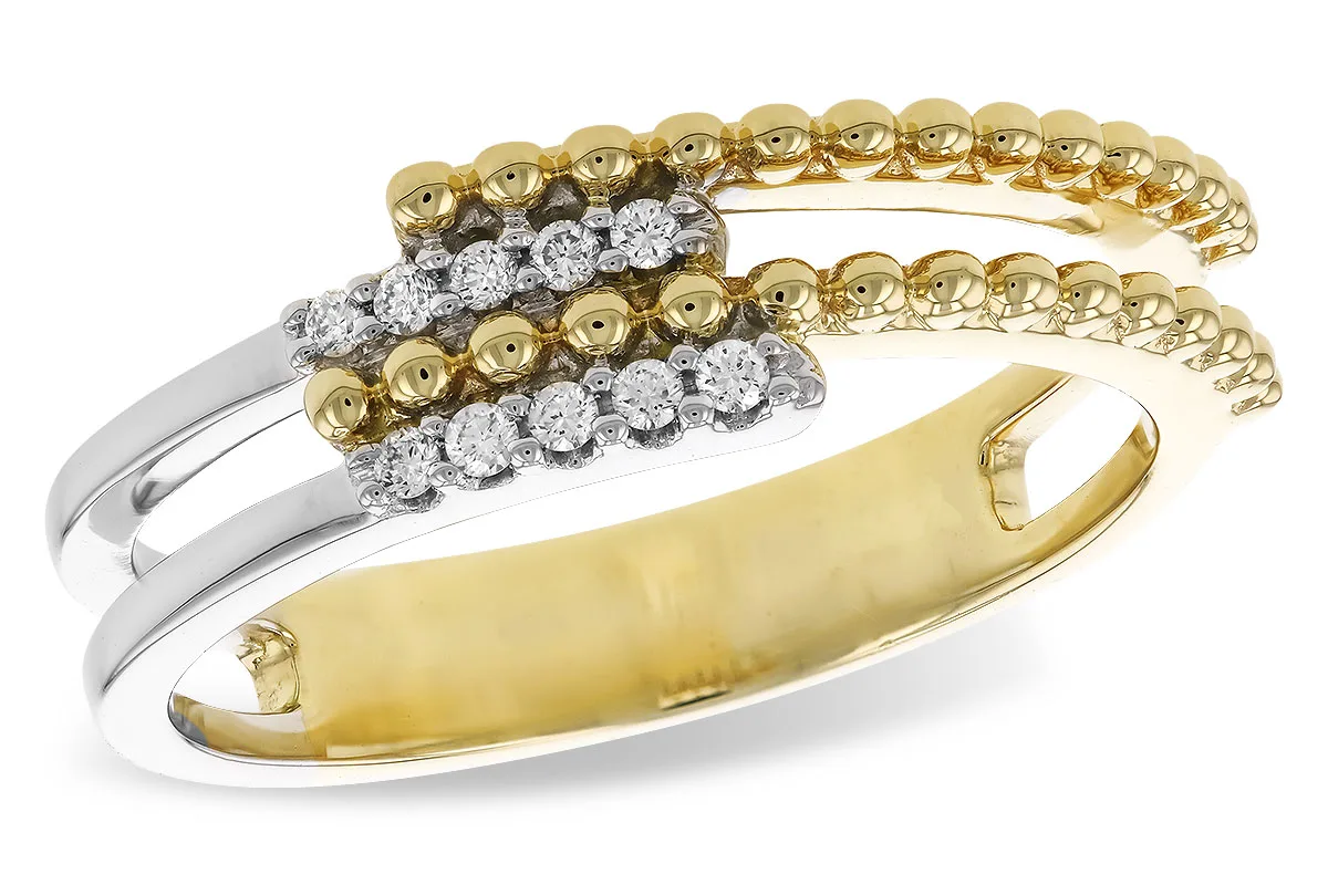 Diamond Ring in yellow & white