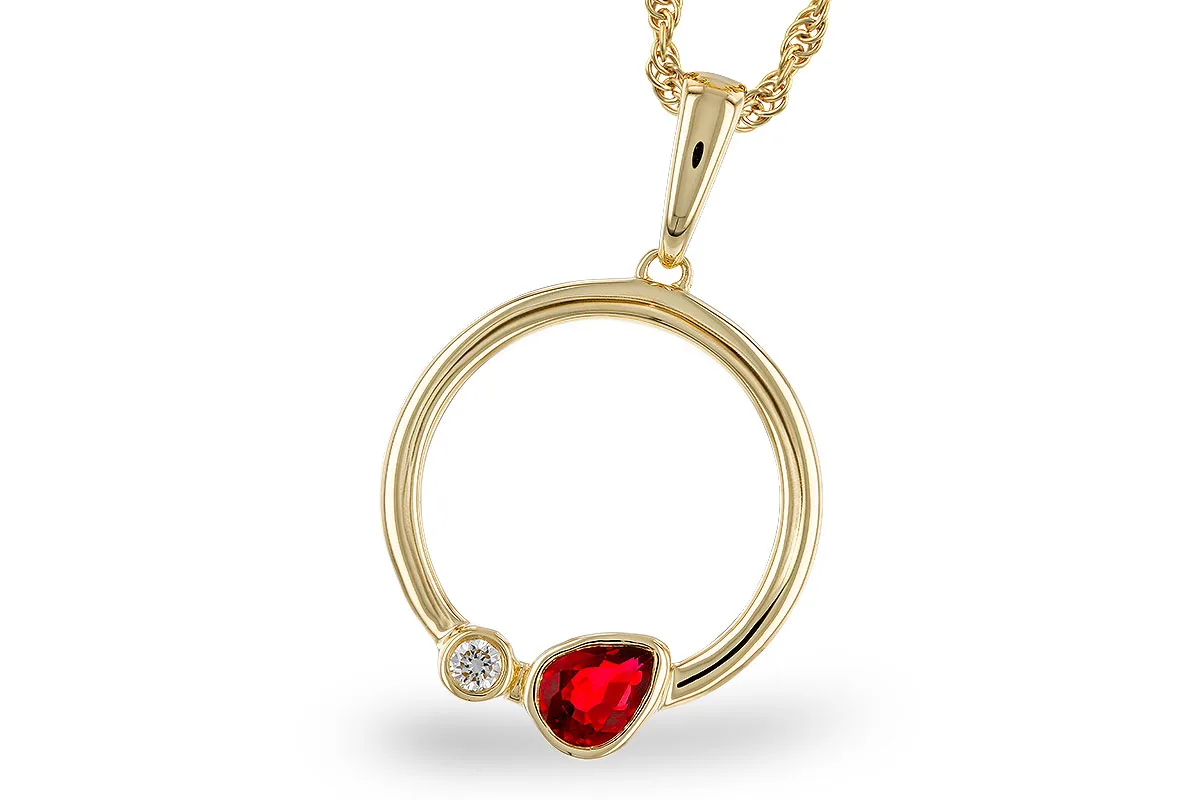 Ruby Necklace in yellow gold