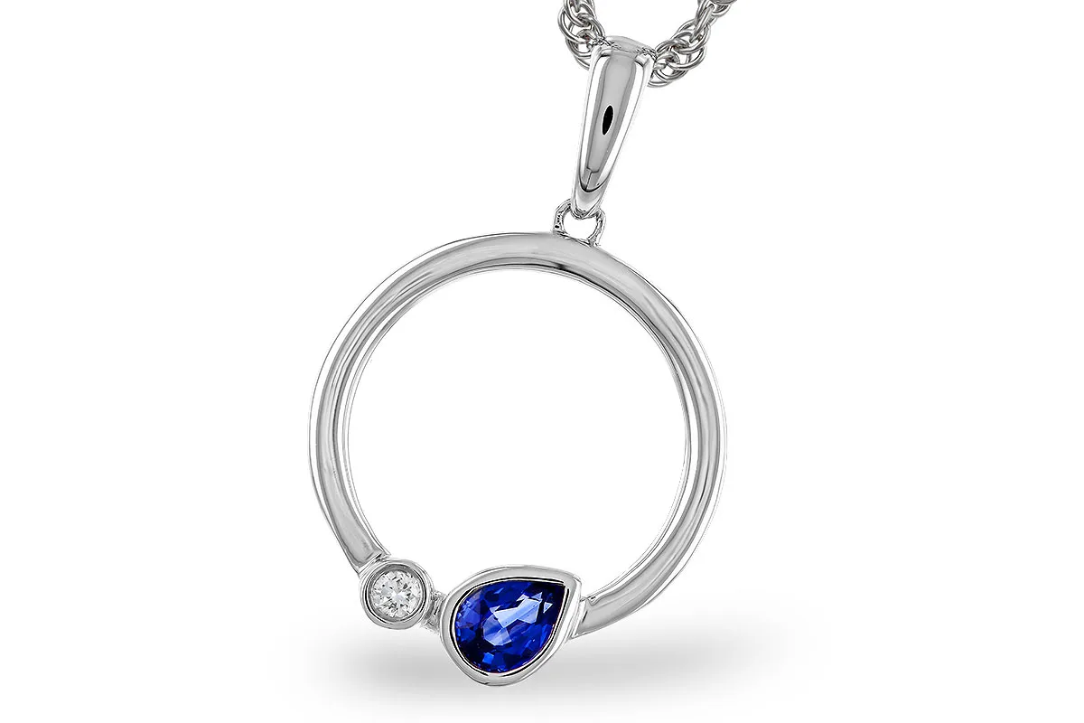 Sapphire Necklace in white gold