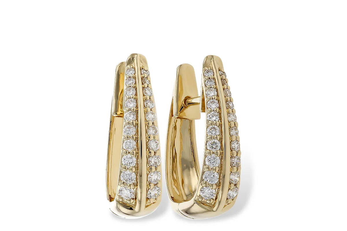 Diamond Earrings in yellow gold
