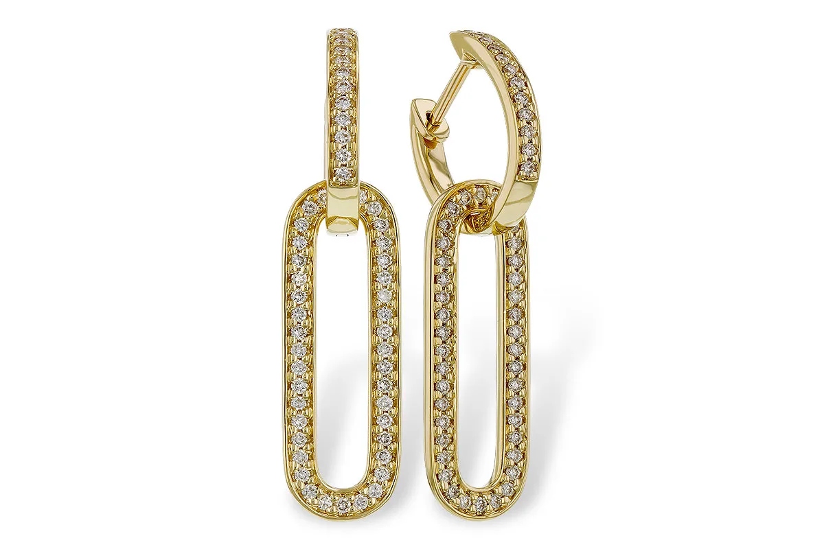 Diamond Earrings in yellow gold