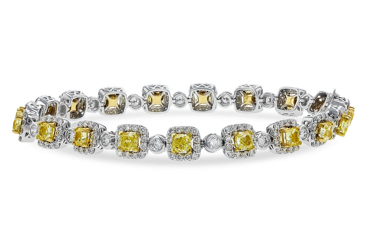 Yellow Diamond Fancy Bracelet in yellow & white