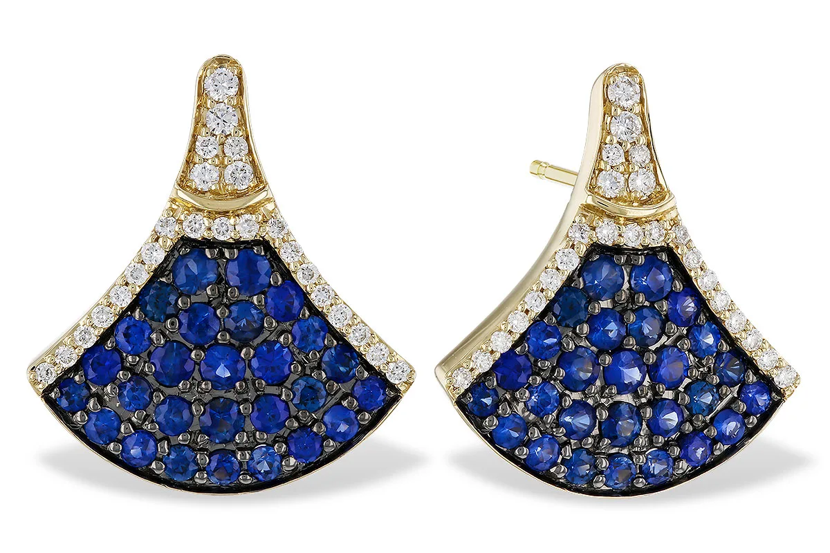 Sapphire Earrings in yellow gold