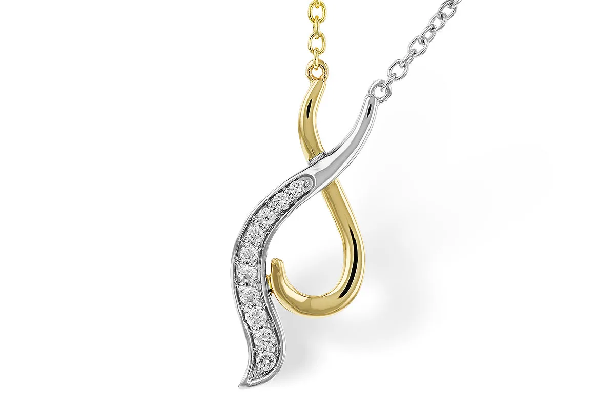 Diamond Necklace in yellow & white