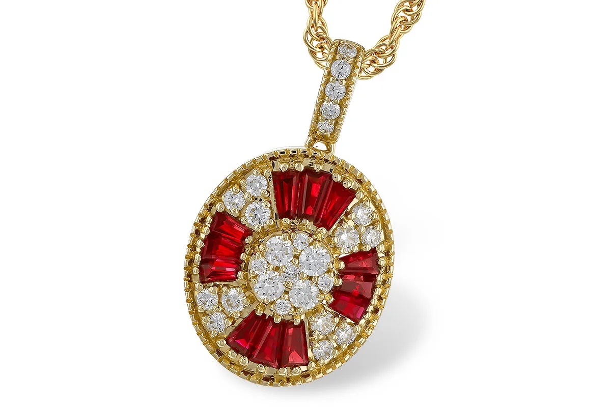 Ruby Necklace in yellow gold