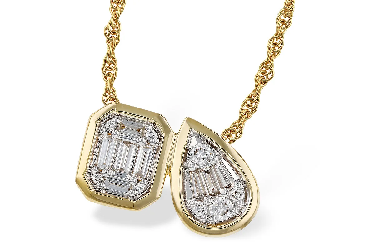 Diamond Necklace in yellow gold