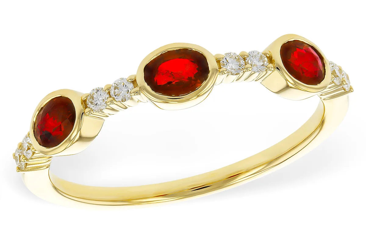 Ruby Wedding Band in yellow gold