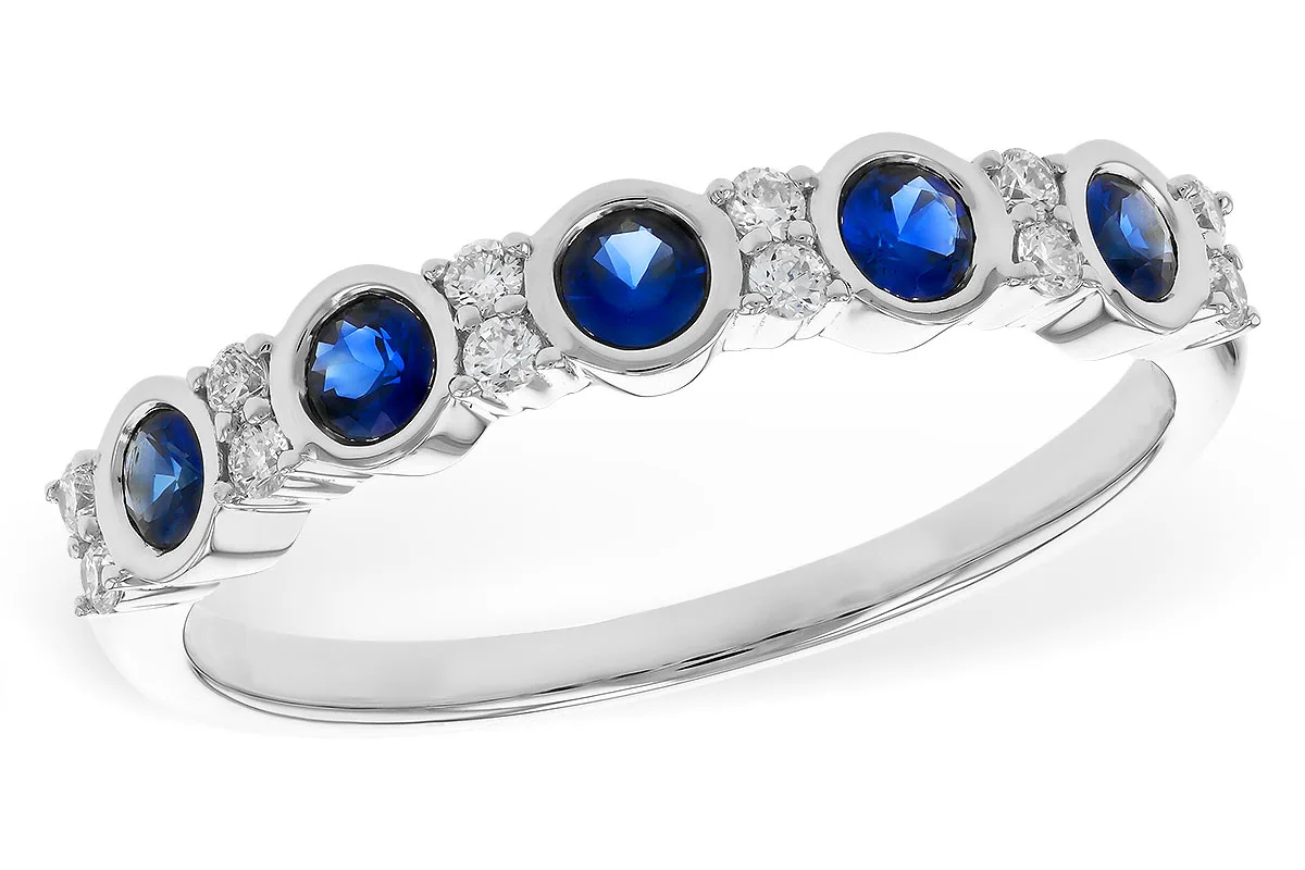 Sapphire Wedding Band in white gold