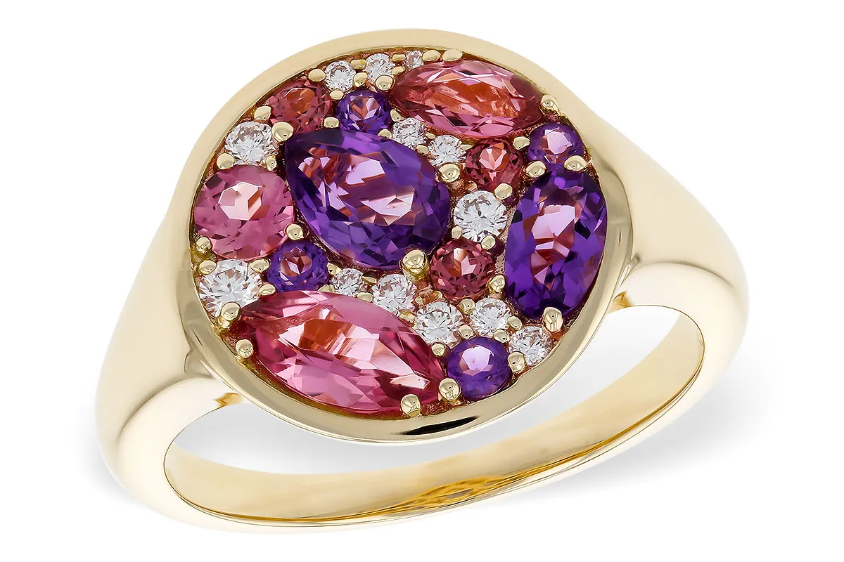 Semi-Precious Stone Ring in yellow gold