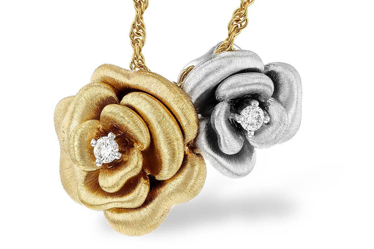 Diamond Necklace in yellow & white