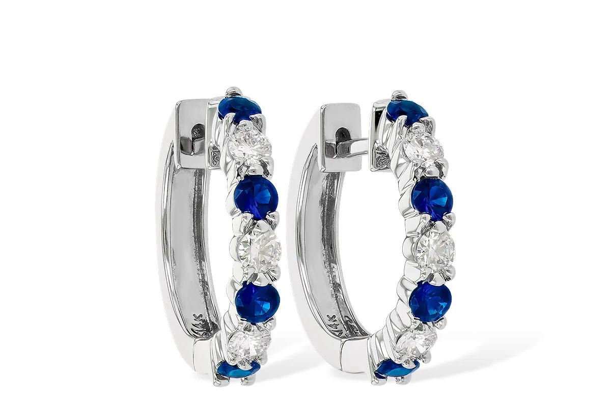 Sapphire Earrings in white gold