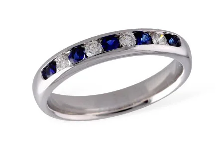 Sapphire Wedding Band in white gold