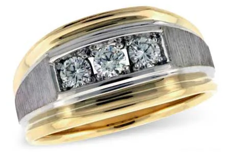 Men's Diamond Wedding Band in yellow gold
