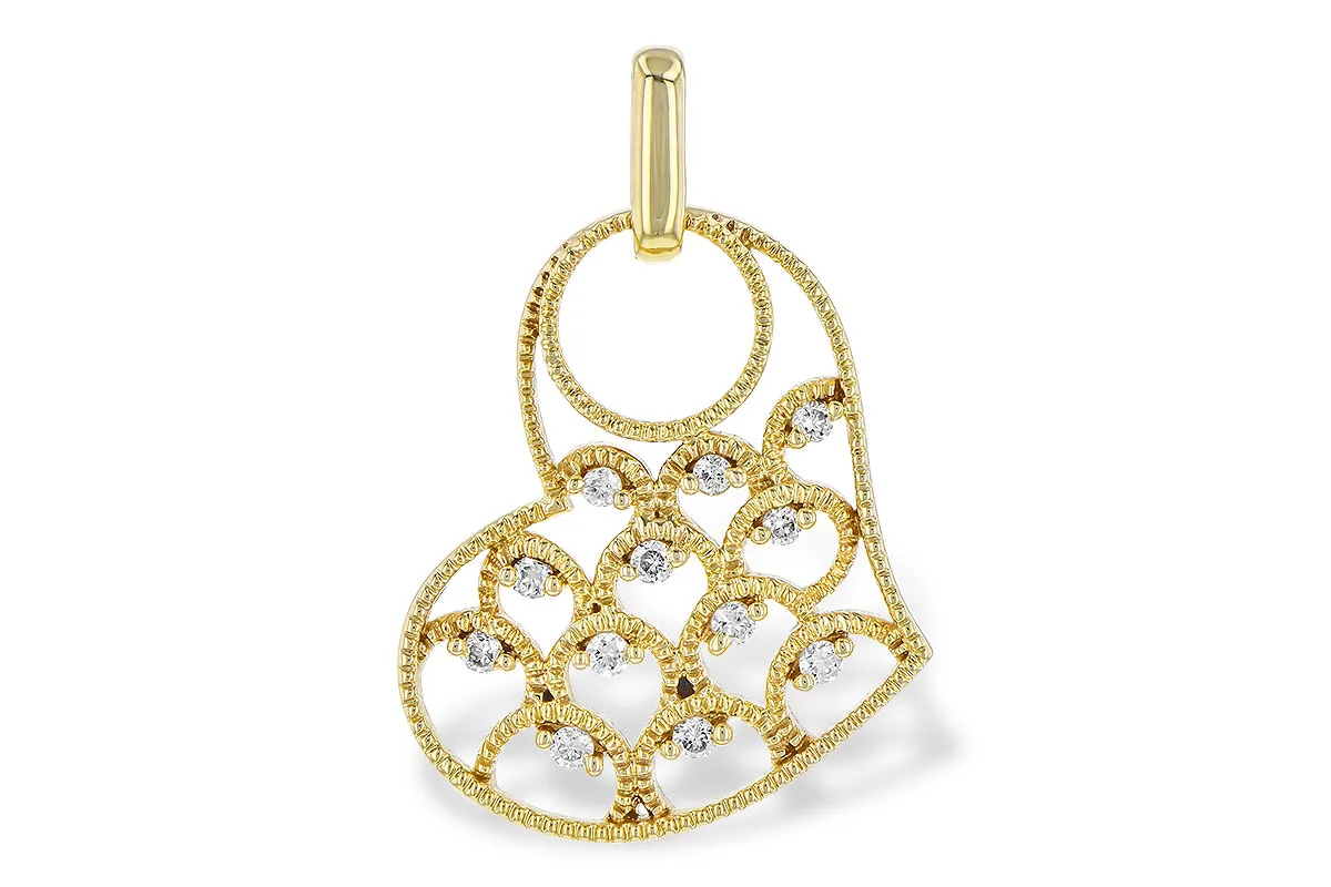 Diamond Pendant in yellow gold