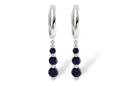 Sapphire Earrings in white gold