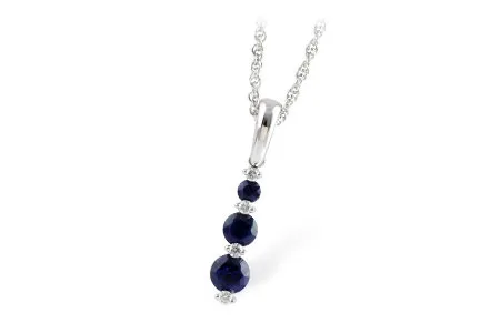 Sapphire Necklace in white gold