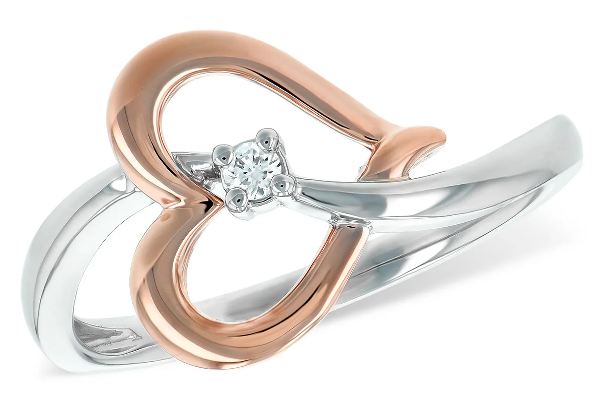 Diamond Ring in two-tone (reversed)