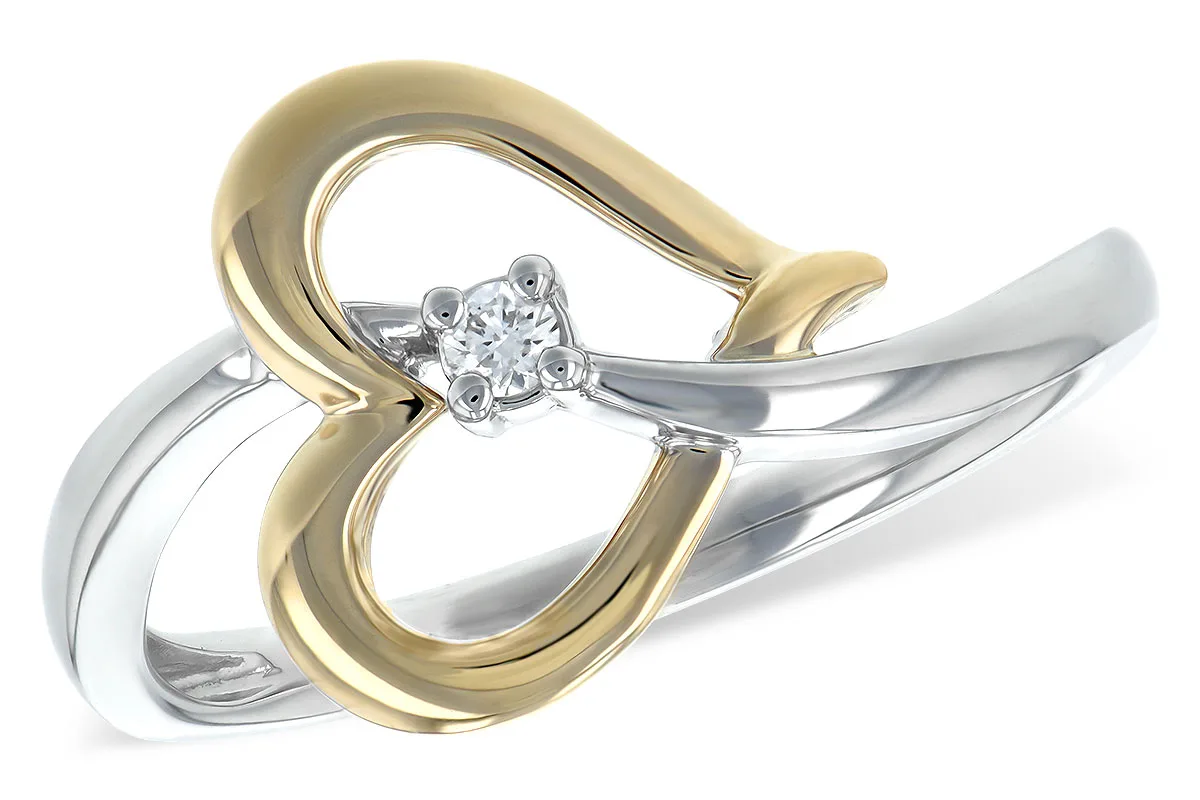 Diamond Ring in two-tone (reversed)