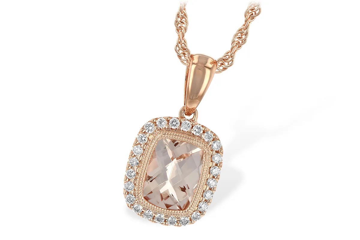 Morganite Necklace in rose gold
