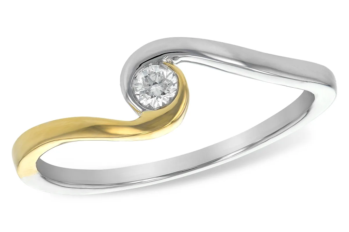 Diamond Ring in two-tone (reversed)
