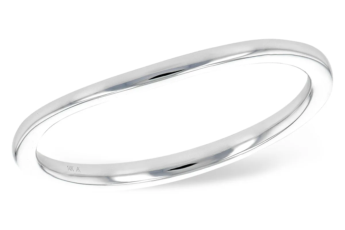 Gold Wedding Band in white gold