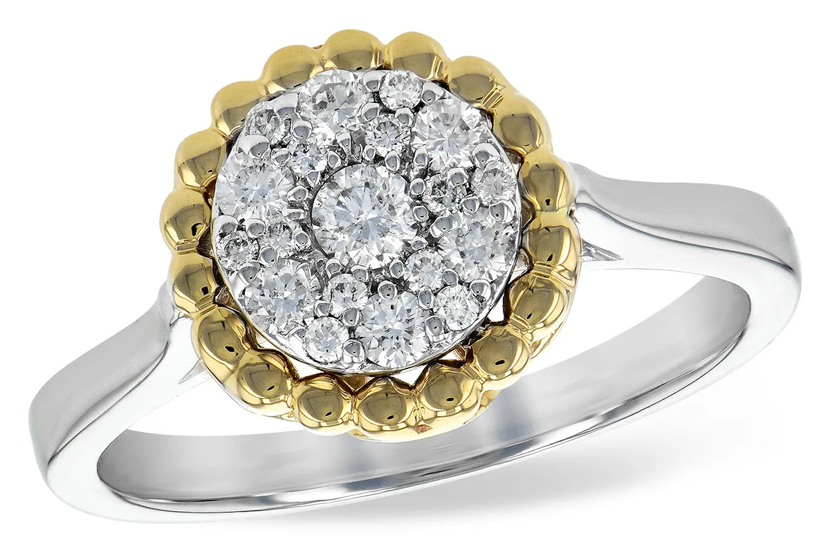 Diamond Ring in two-tone (reversed)