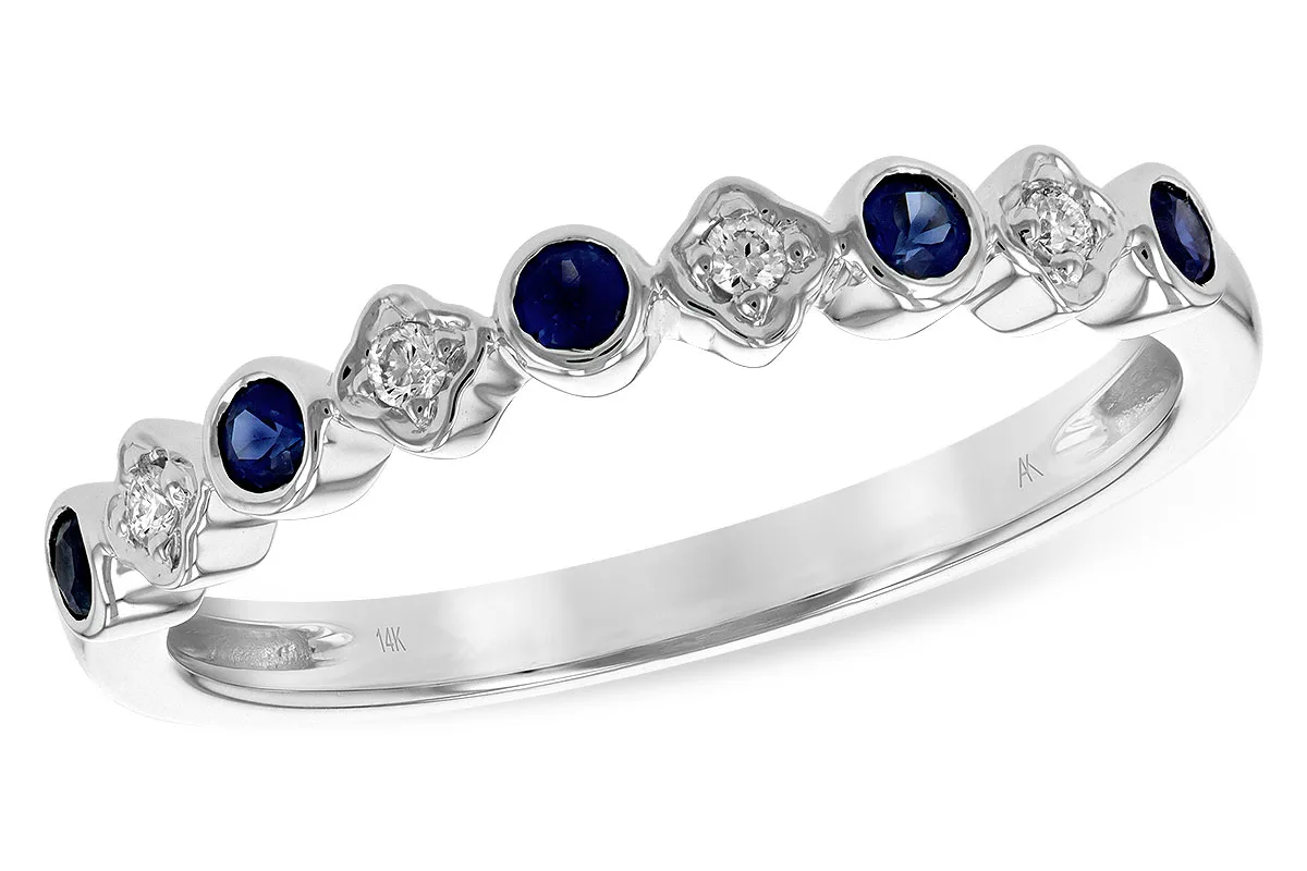 Sapphire Wedding Band in white gold