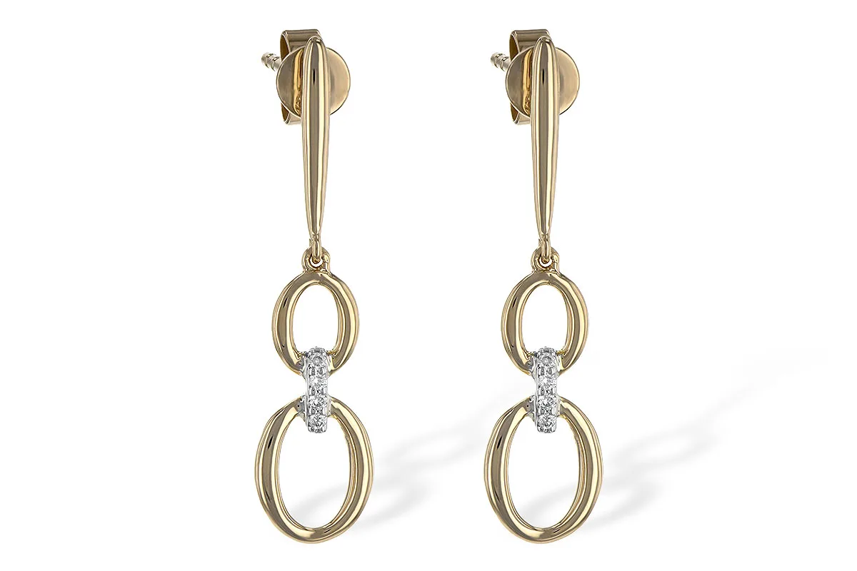 Diamond Earrings in yellow gold