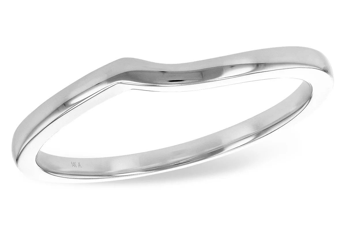 Gold Wedding Band in white gold