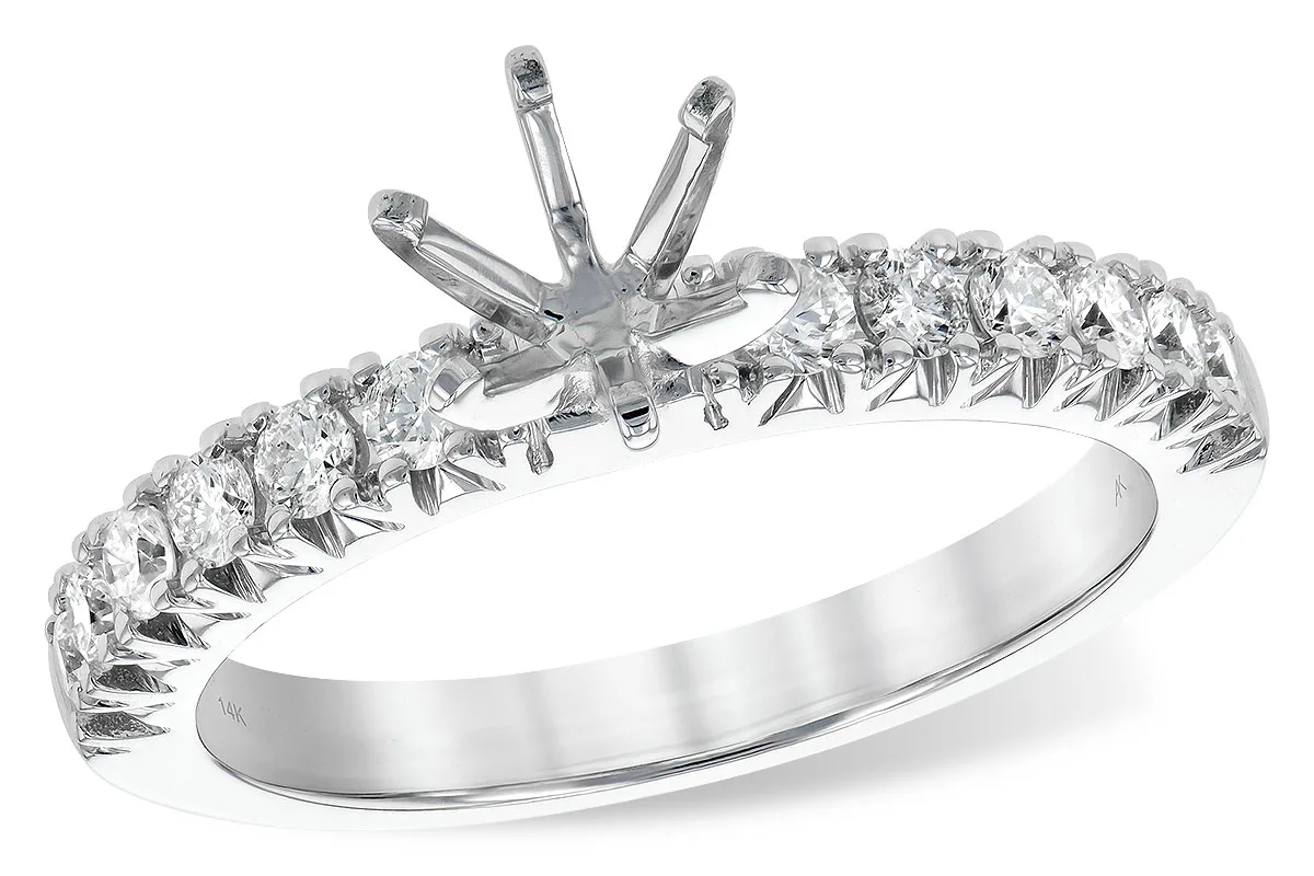 Diamond Semi-Mount Engagement Ring in white gold