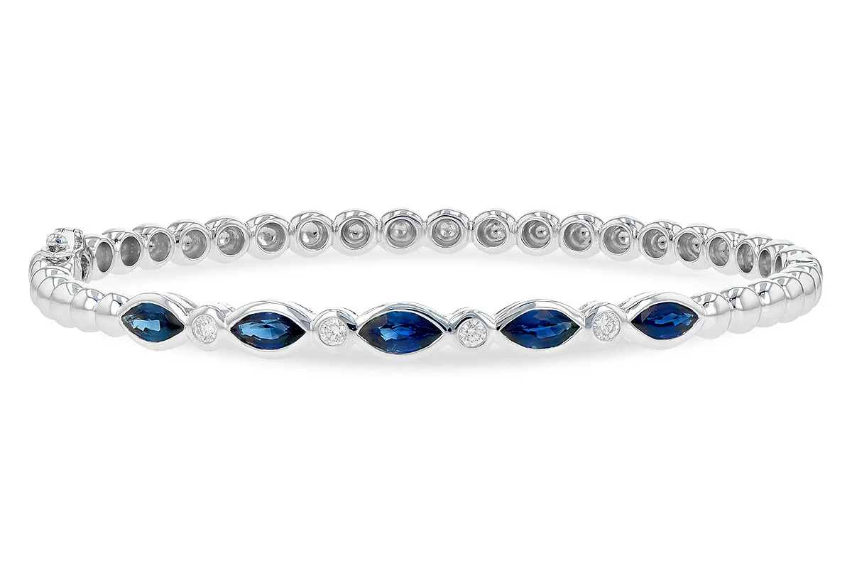 Sapphire Bangle in white gold