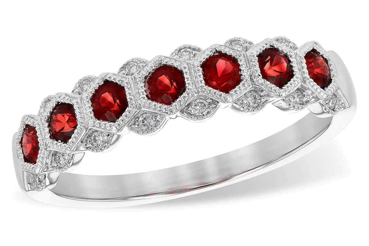 Ruby Wedding Band in white gold