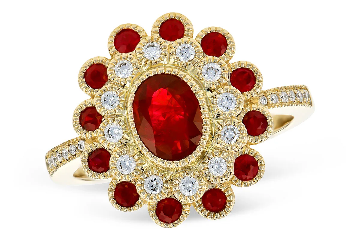 Ruby Ring in yellow gold