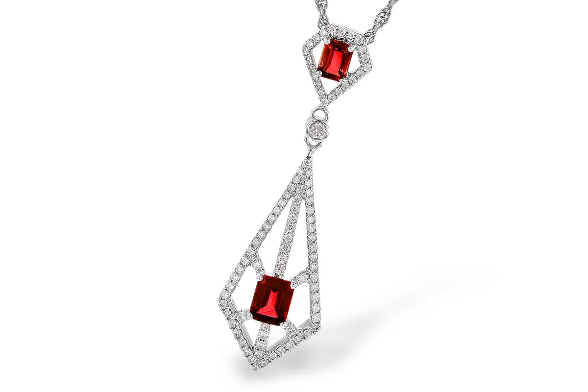 Ruby Necklace in white gold