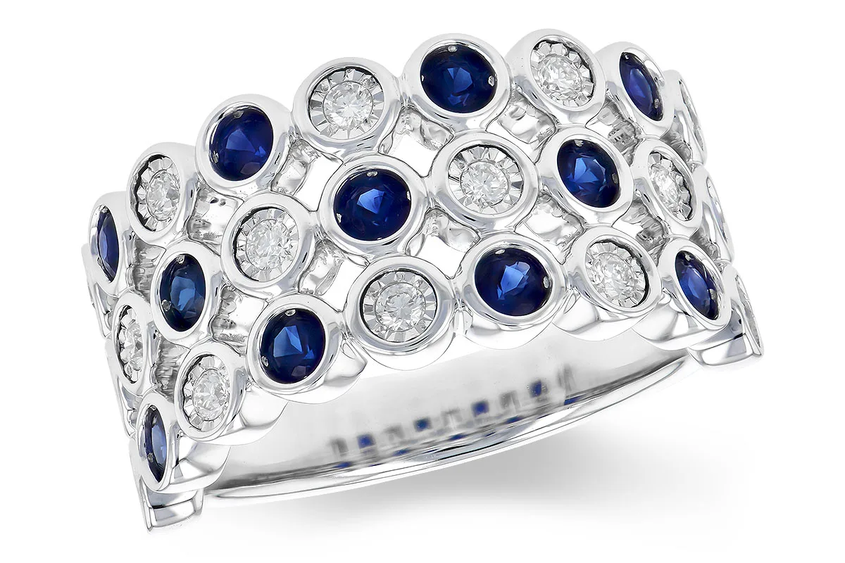 Sapphire Wedding Band in white gold