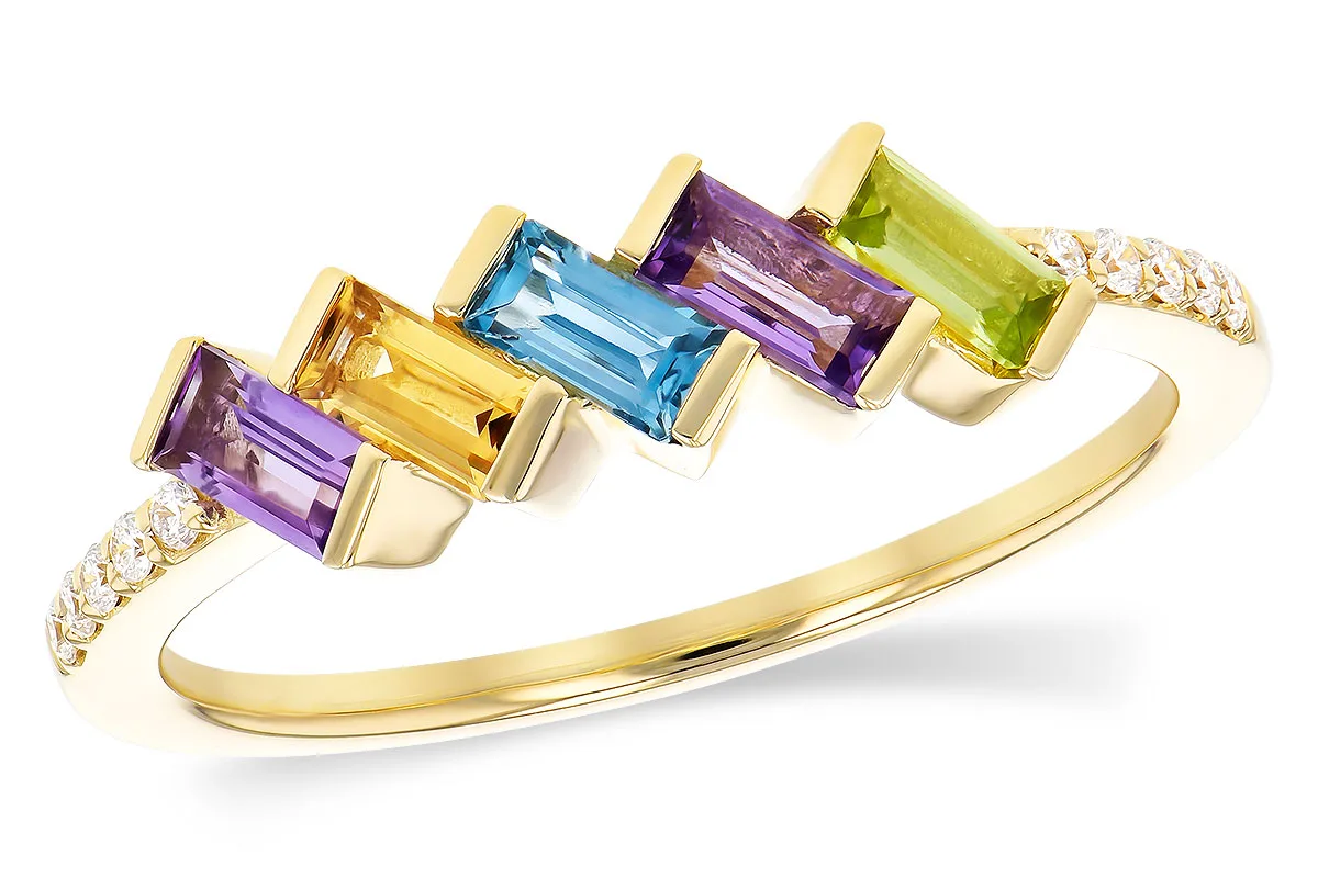 Semi-Precious Stone Ring in yellow gold