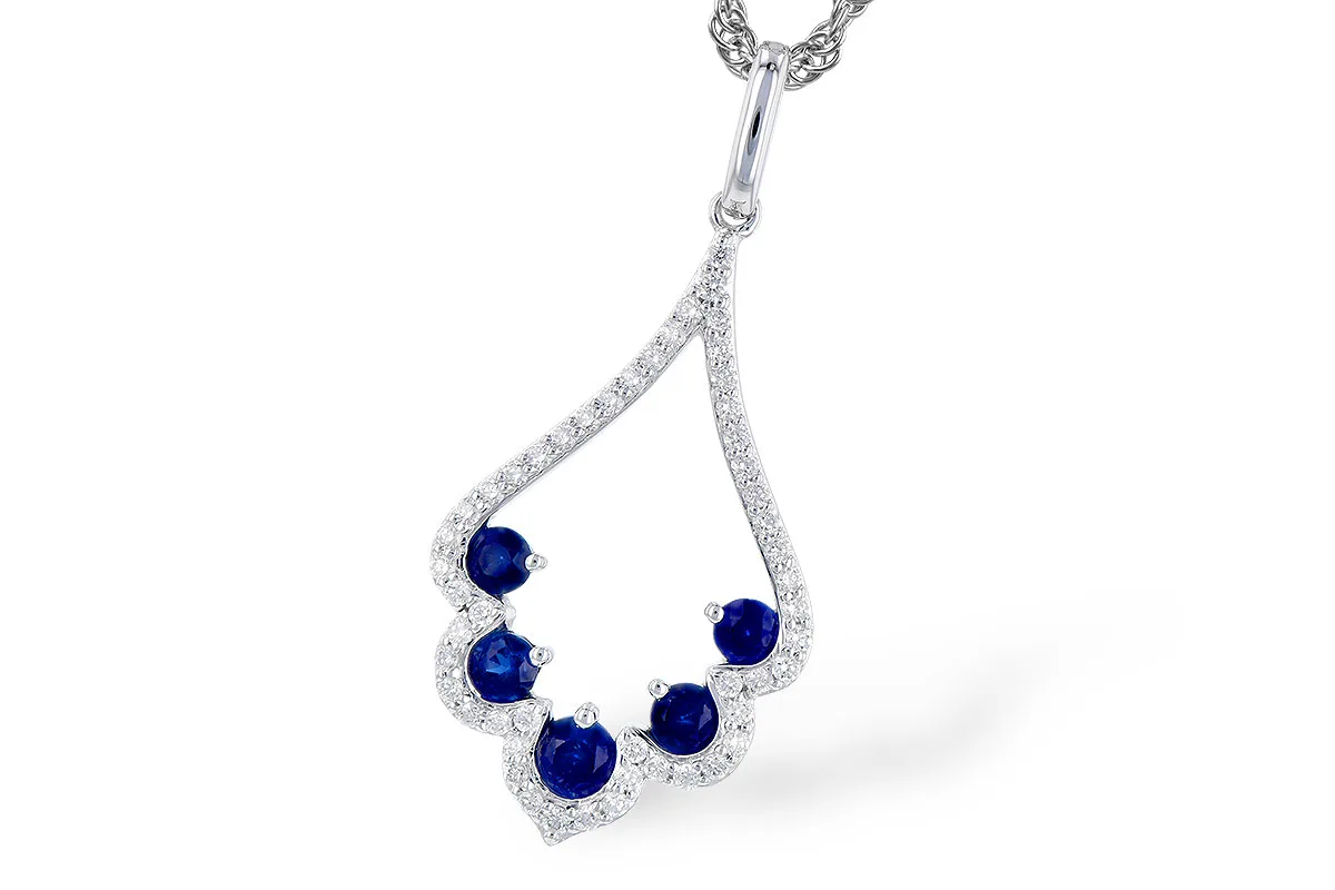 Sapphire Necklace in white gold