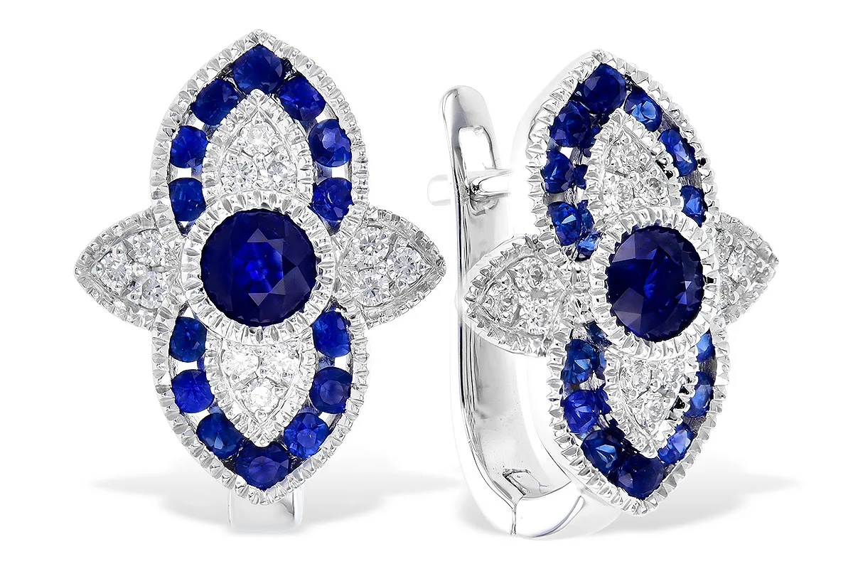 Sapphire Earrings in white gold
