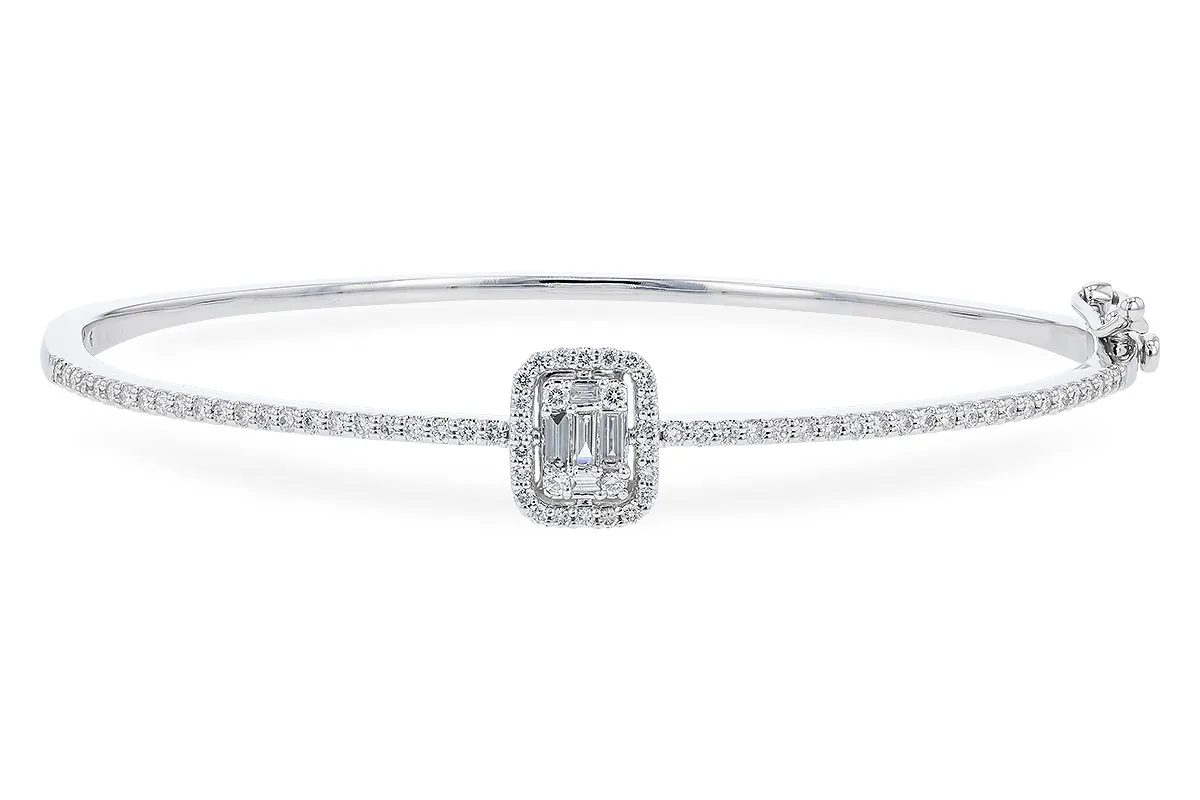 Diamond Bangle in white gold