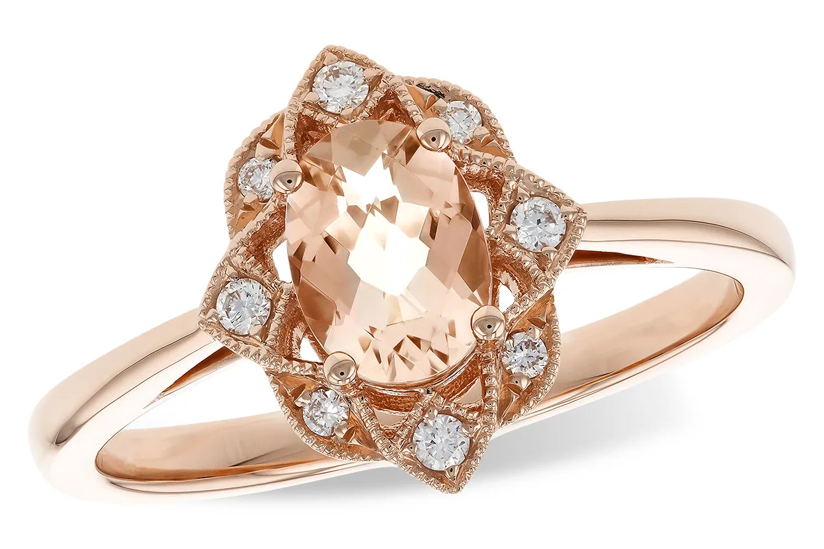 Morganite Ring in rose gold