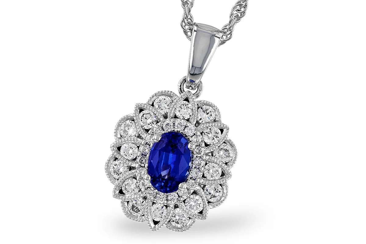 Sapphire Necklace in white gold
