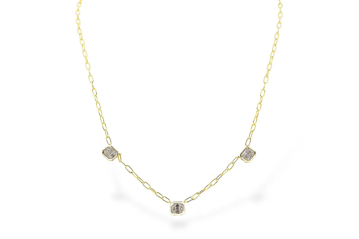 Diamond Necklace in yellow gold