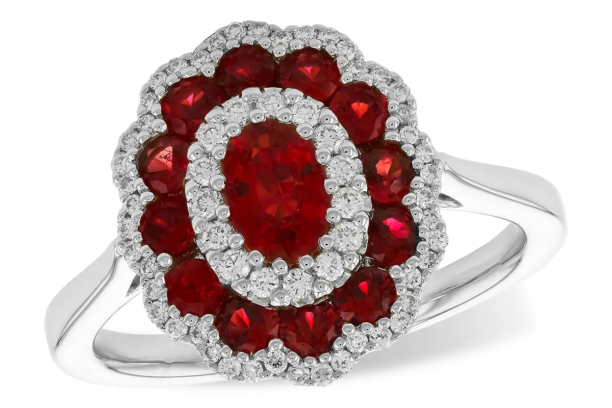 Ruby Ring in white gold