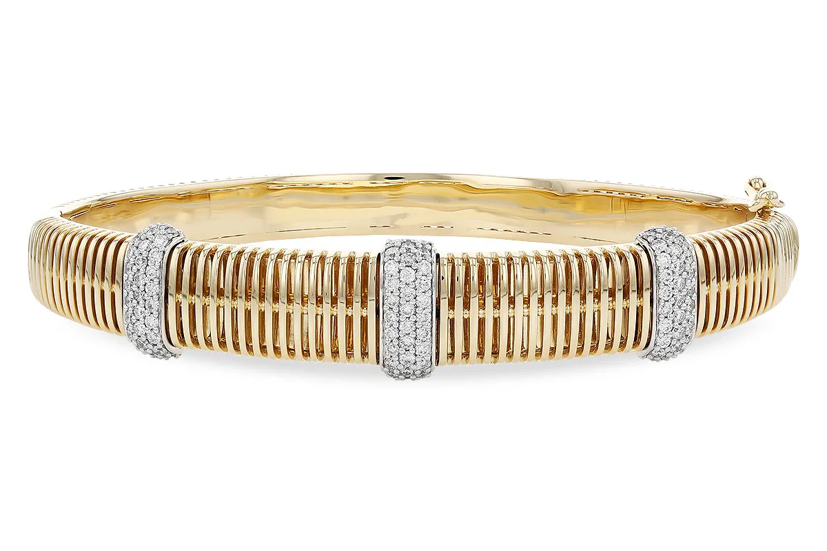 Diamond Bangle in yellow & white