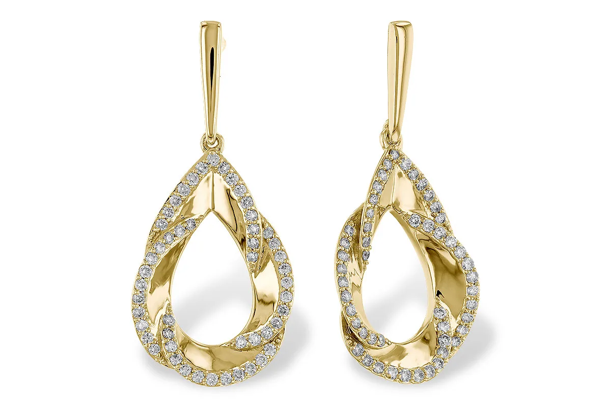 Diamond Earrings in yellow gold