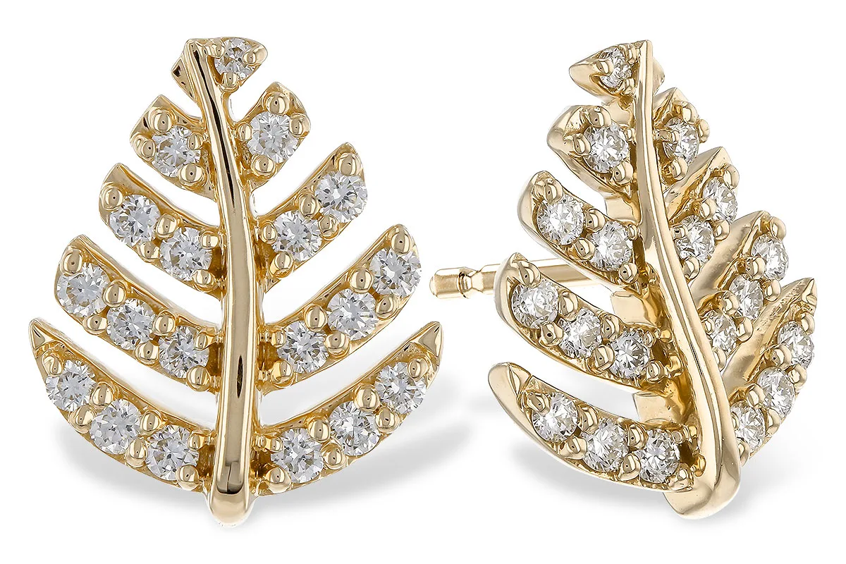 Diamond Earrings in yellow gold