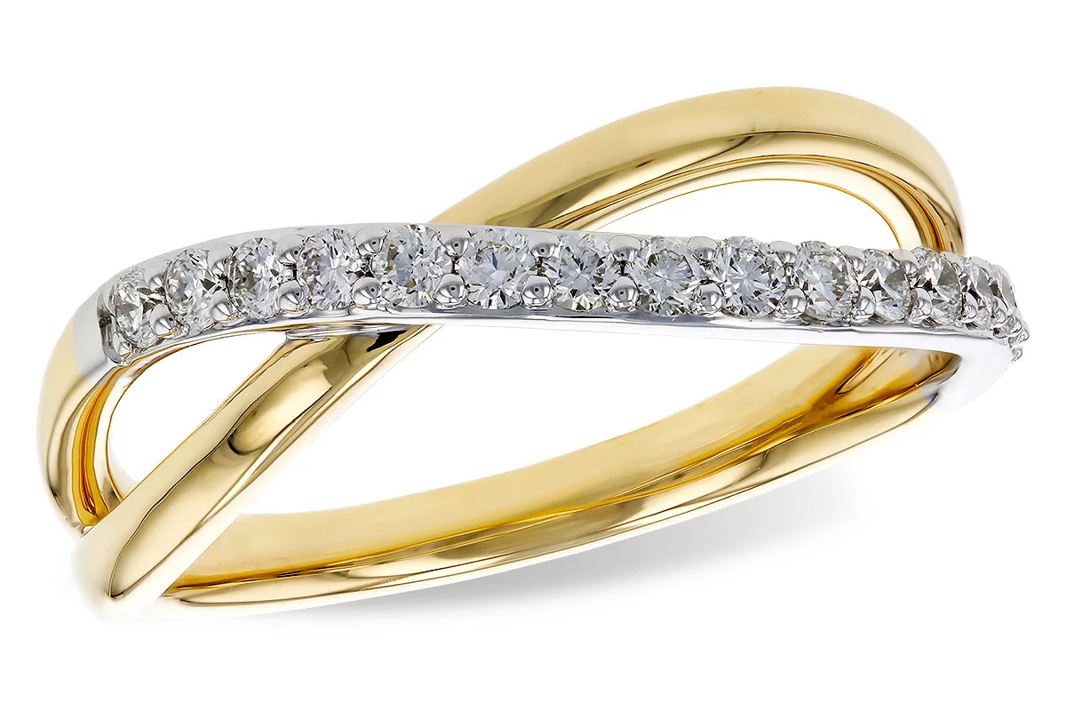 Diamond Ring in yellow & white