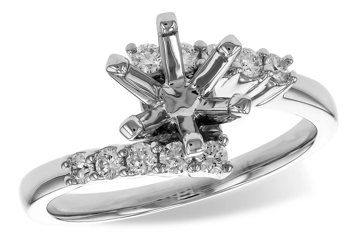 Diamond Semi-Mount Engagement Ring in white gold