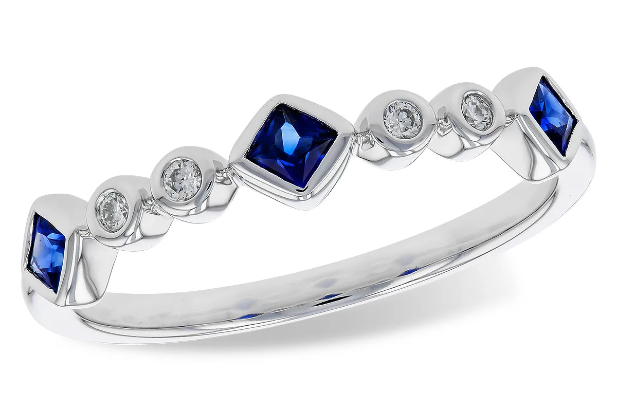 Sapphire Wedding Band in white gold